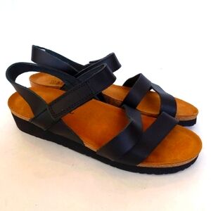 NAOT Kayla  black leather sandals made in Israel EU size 42